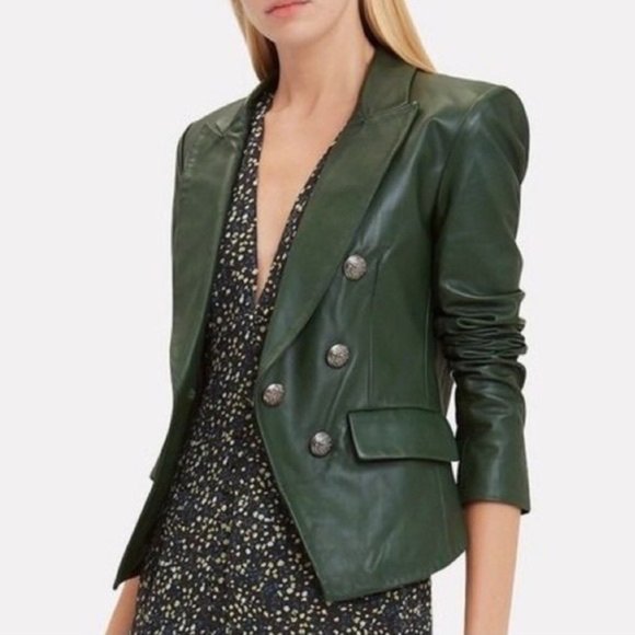 ❌SOLD❌Veronica Beard Cooke Leather Dickey Jacket - Picture 3 of 13